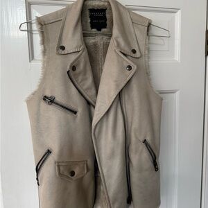 Sanctuary Faux-Suede Fur lined Vest - Size Small